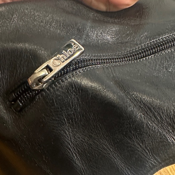 Chloe Black Leather Heeled Boots - Picture 6 of 8